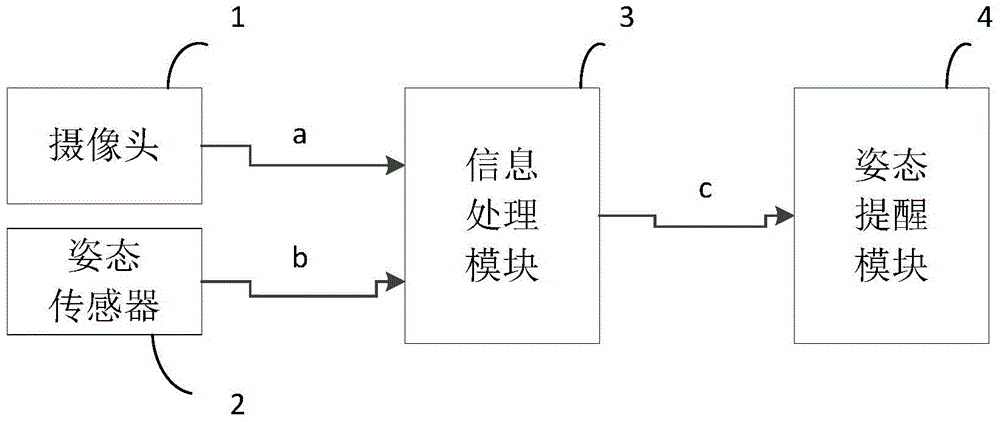 Terminal equipment user posture detecting system