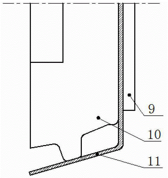 Method for pressing conical cover reinforcing ribs