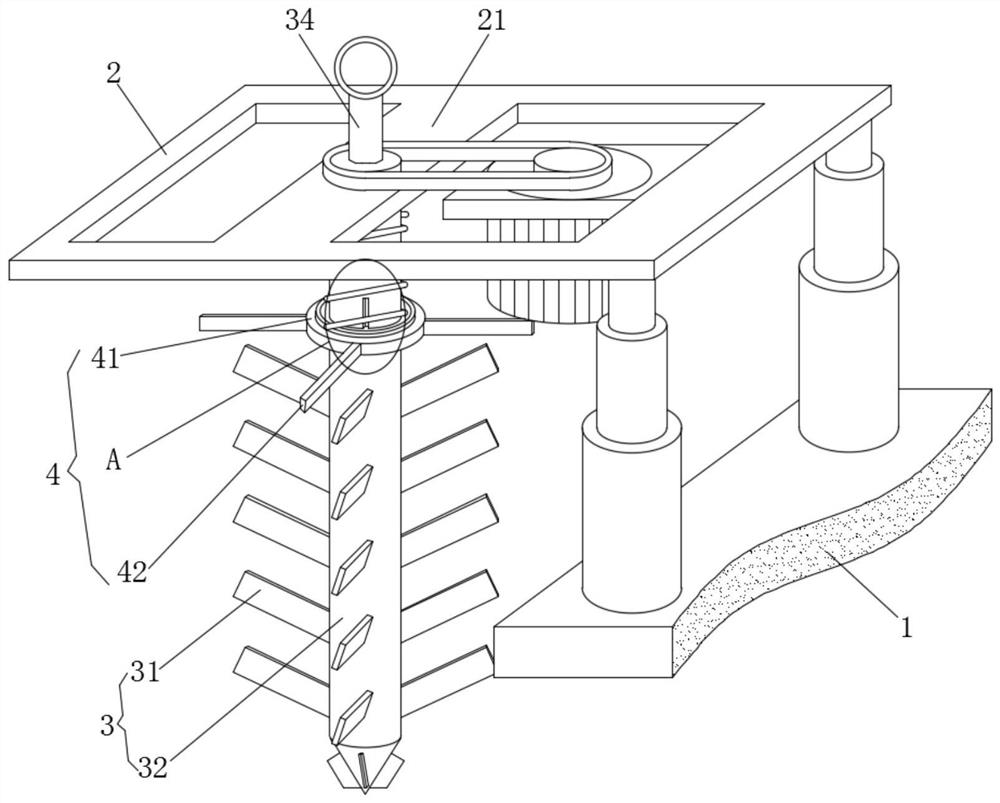 Rapid pit digging device for Chinese torreya planting and rapid pit digging method thereof