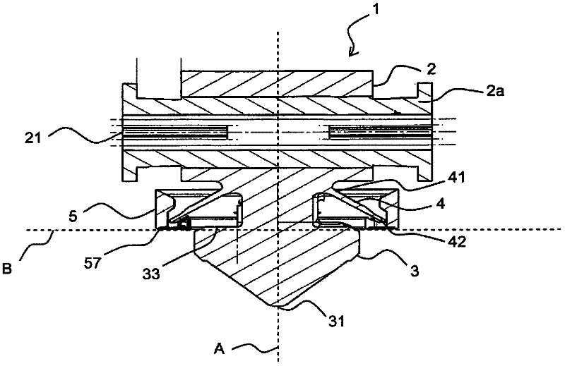 Attachment fastener with a sealing washer