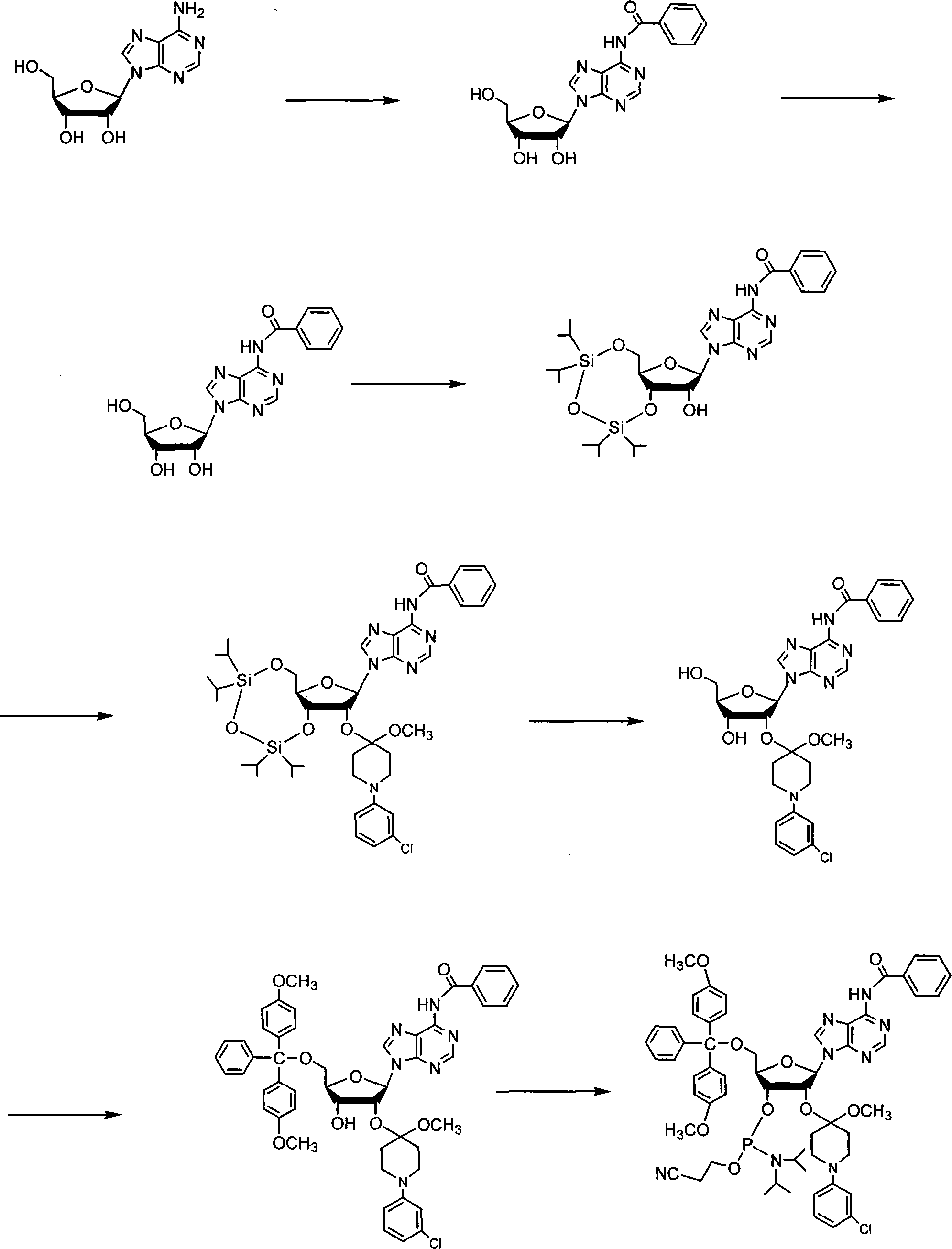 Process for synthesizing RNA monomer