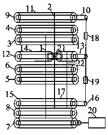 A high-elastic double-core yarn production device and production method