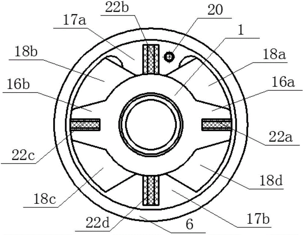 Double-blade swing hydraulic motor for driving stabilizing rod