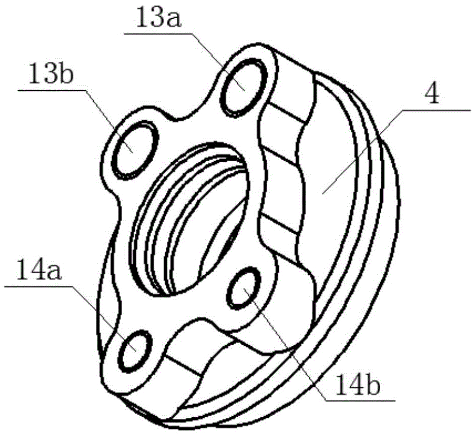 Double-blade swing hydraulic motor for driving stabilizing rod