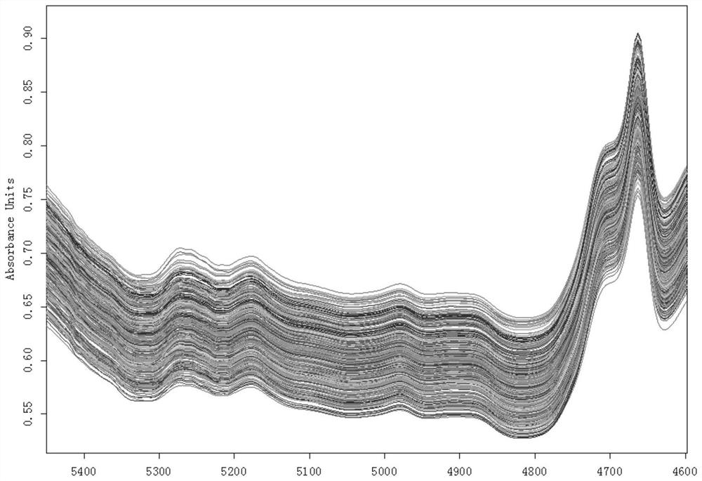 Grease quantitative analysis method based on near-infrared transmission and reflection spectrum technology