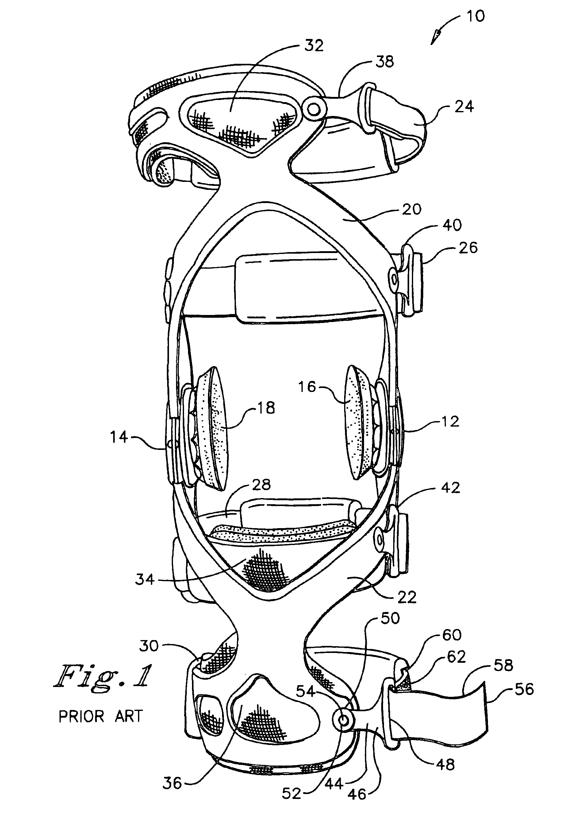 Strap connector assembly for an orthopedic brace