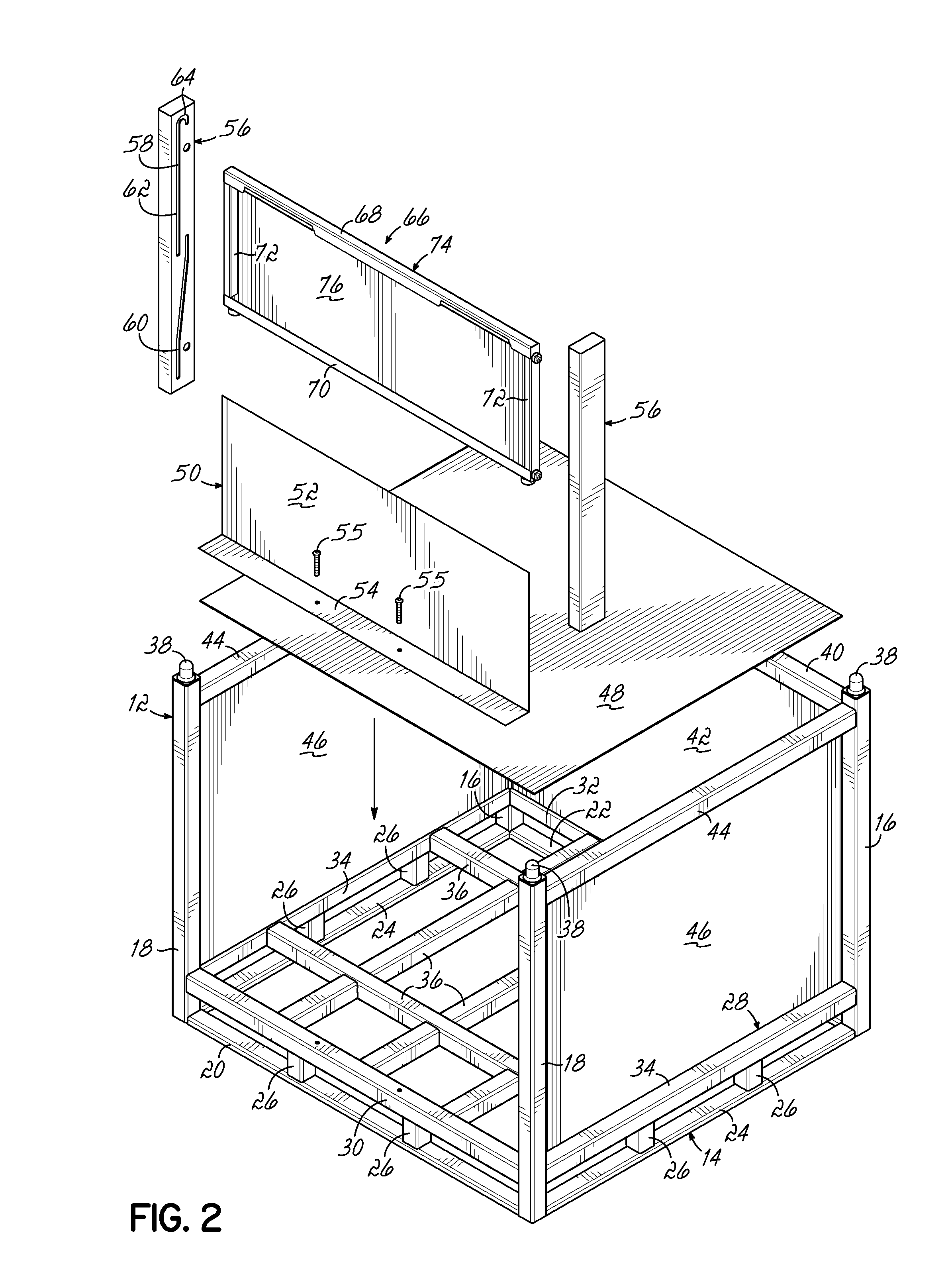 Container Having Door Assembly And Multiple Layers of Tracks