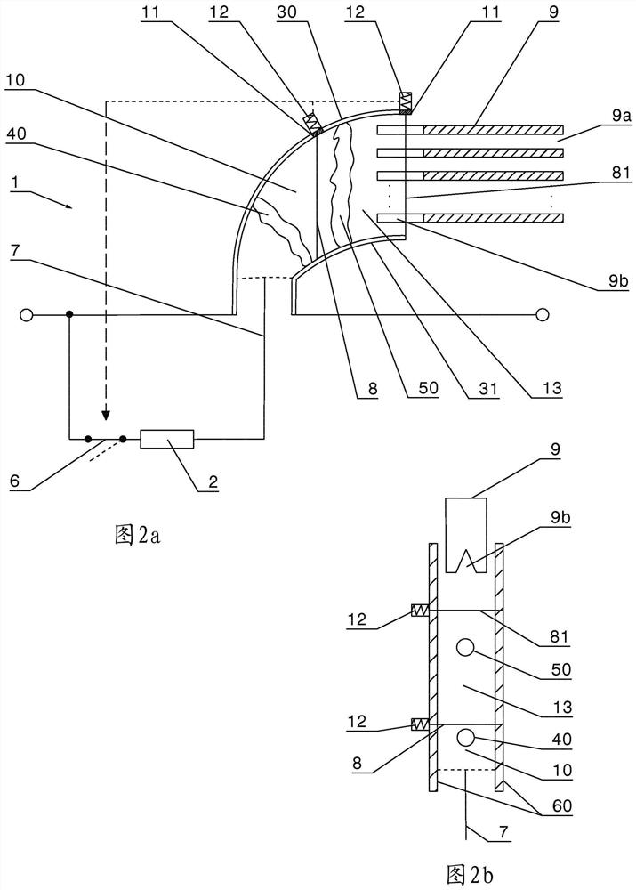 Over-voltage protection arrangement having a horn gap located in an insulating housing having a deionization chamber for arc extinguishing