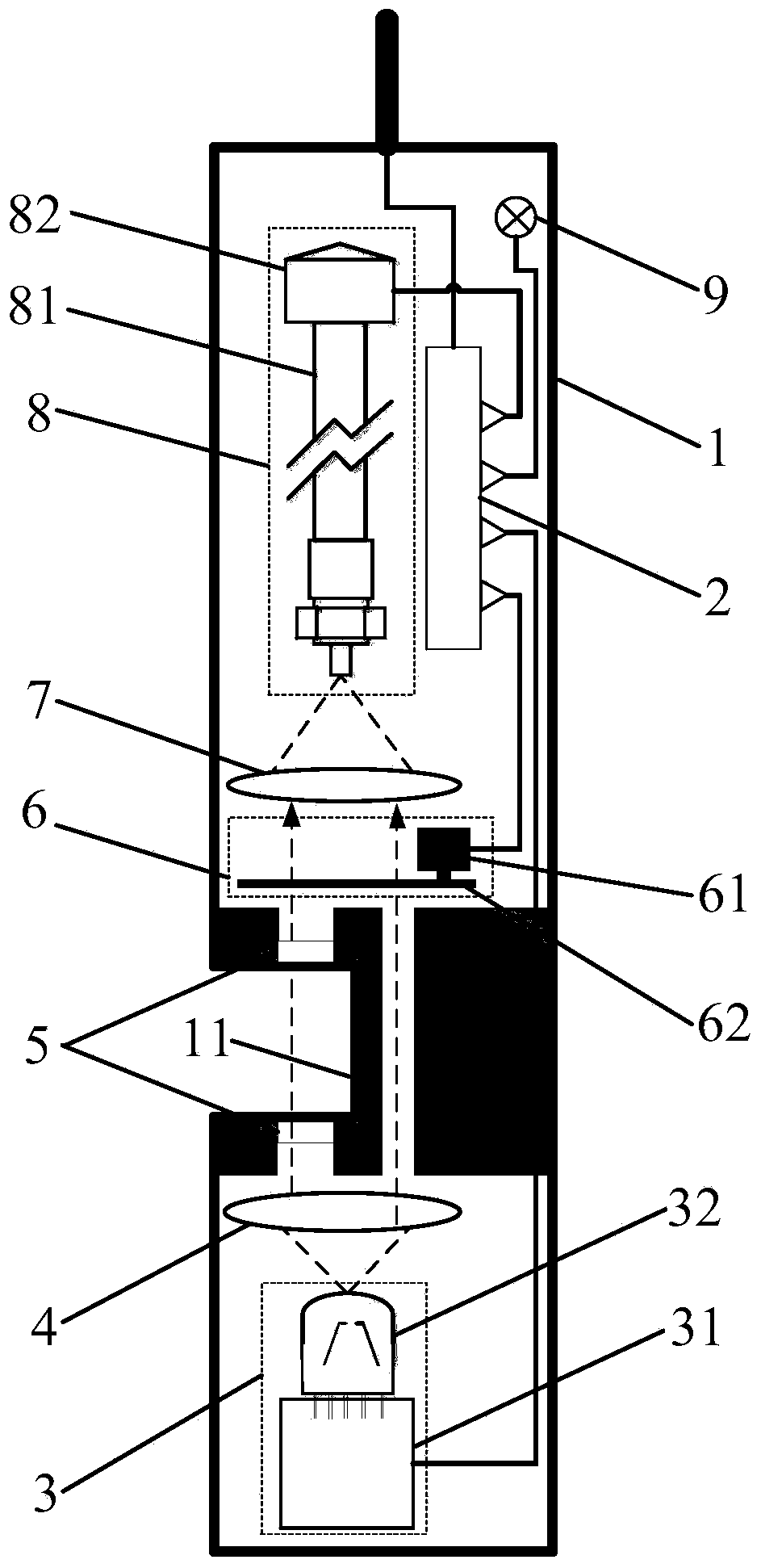 Multi-index water quality sensing probe based on ultraviolet visible absorption spectrum