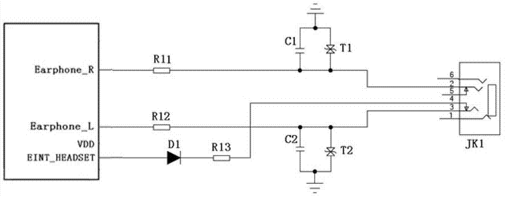 Earphone interface circuit and electronic equipment