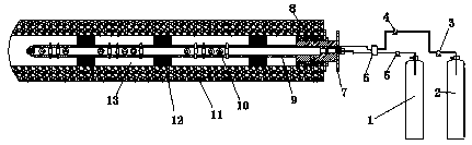 Gas drainage device in coal mining area