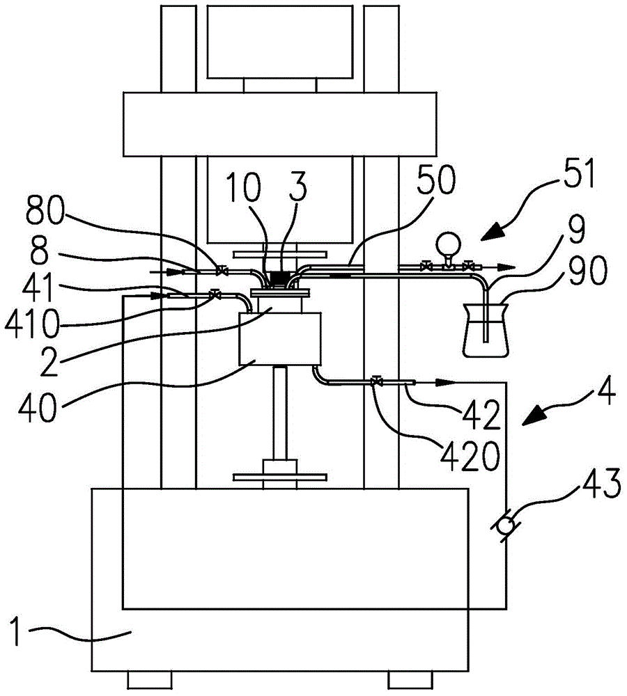 Corrosion fatigue test apparatus in wet hydrogen sulfide environment, and test method thereof