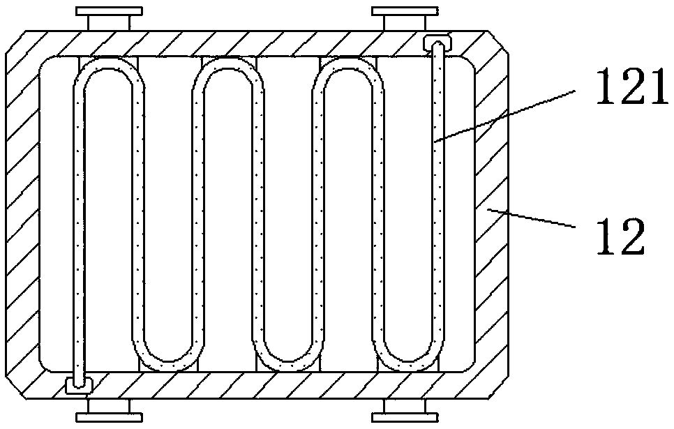 Automobile plate component injection mold cooling device