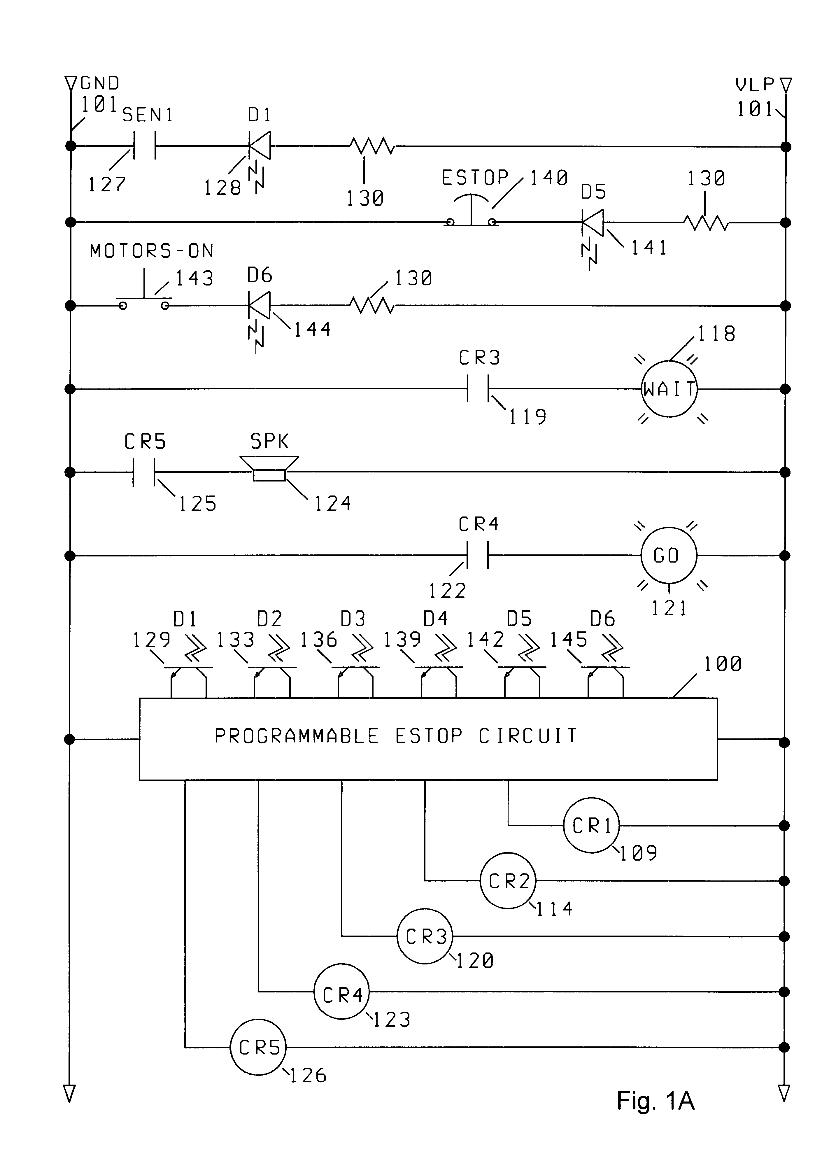 Programmable emergency-stop circuit