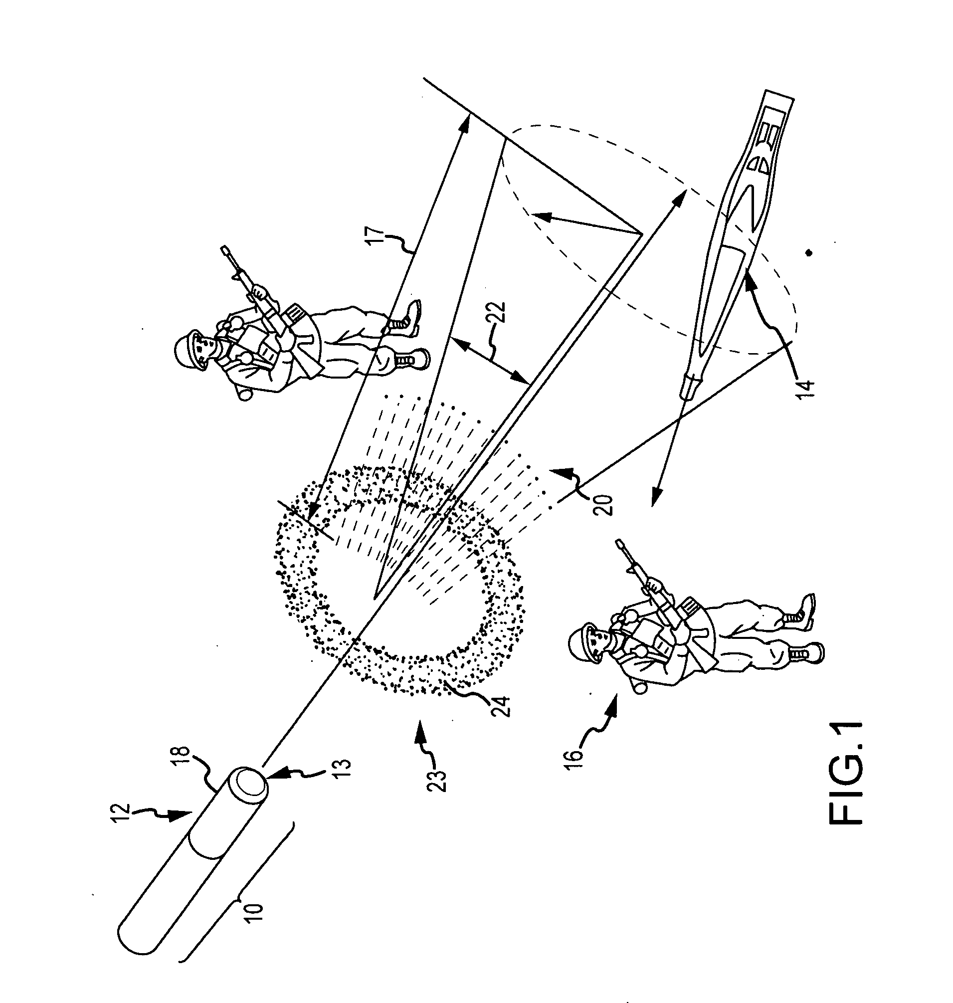 Forward firing fragmentation warhead