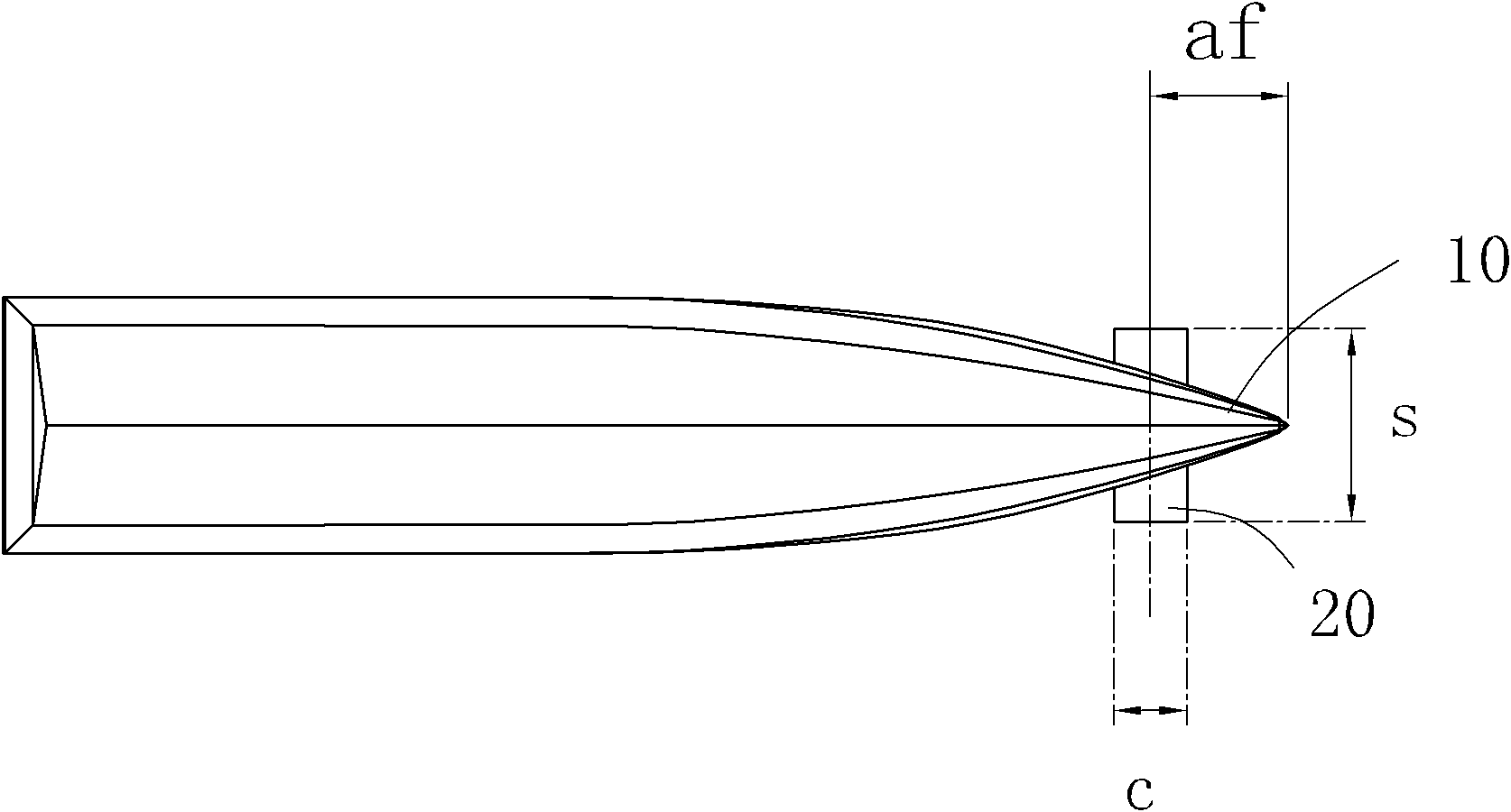 Dolabriform bow high-speed boat model adhered with wave-elimination-damping wings