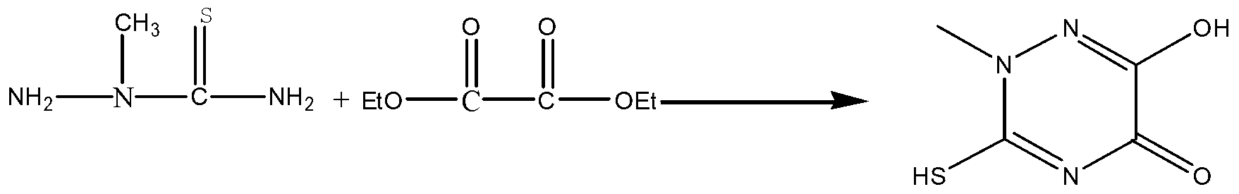 Preparation method of triazine ring