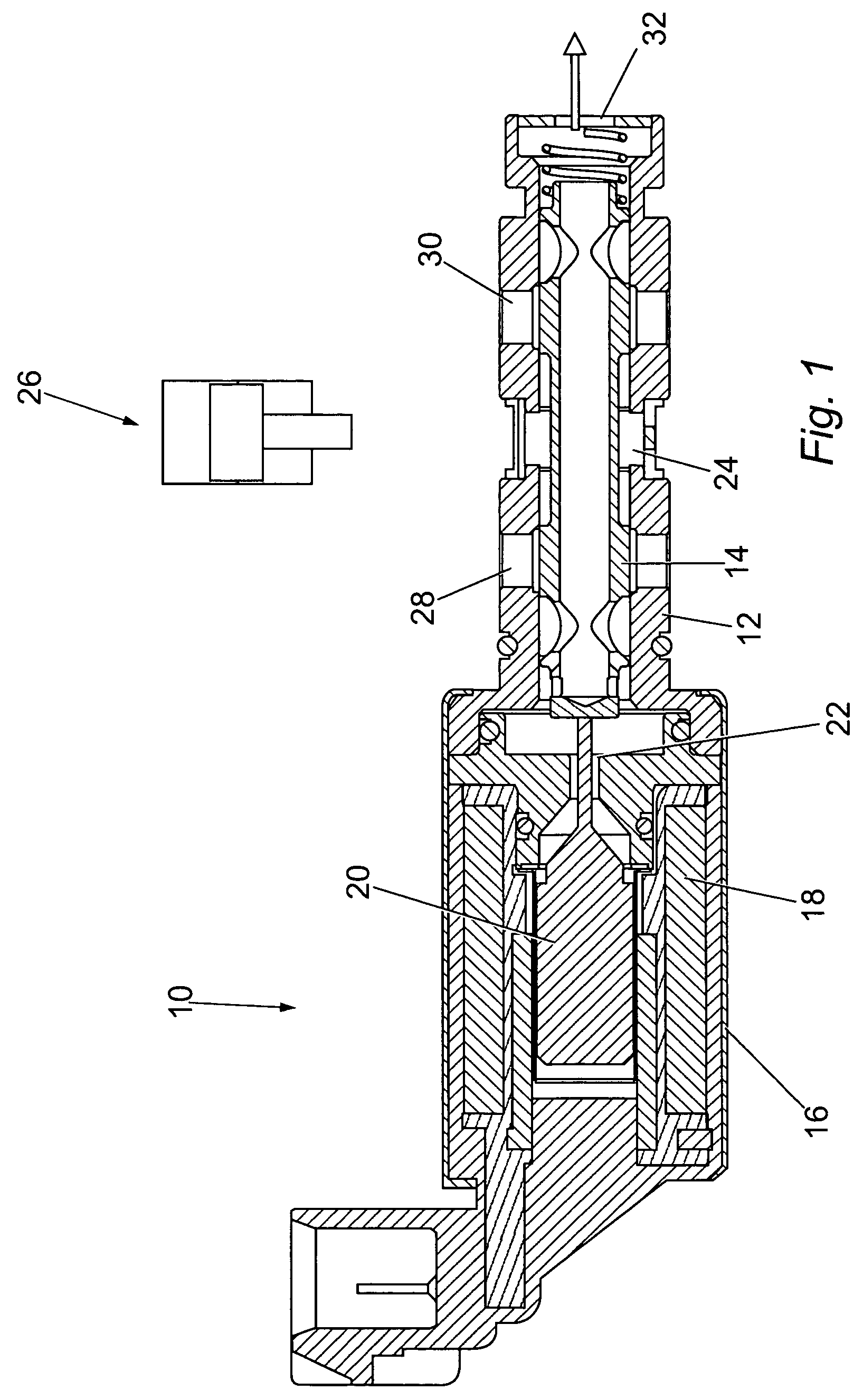 Method and apparatus for operating an oil flow control valve