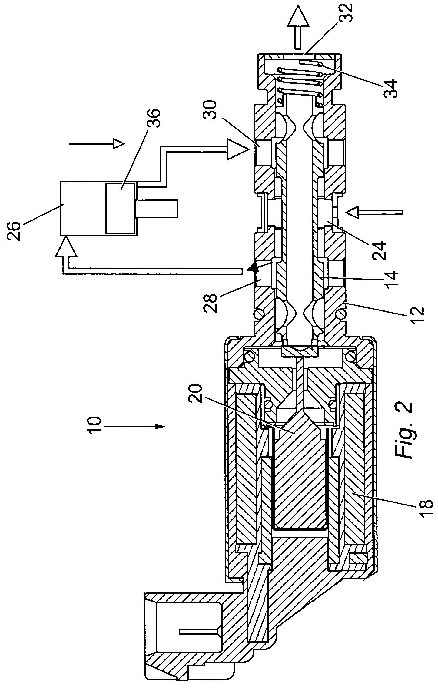 Method and apparatus for operating an oil flow control valve