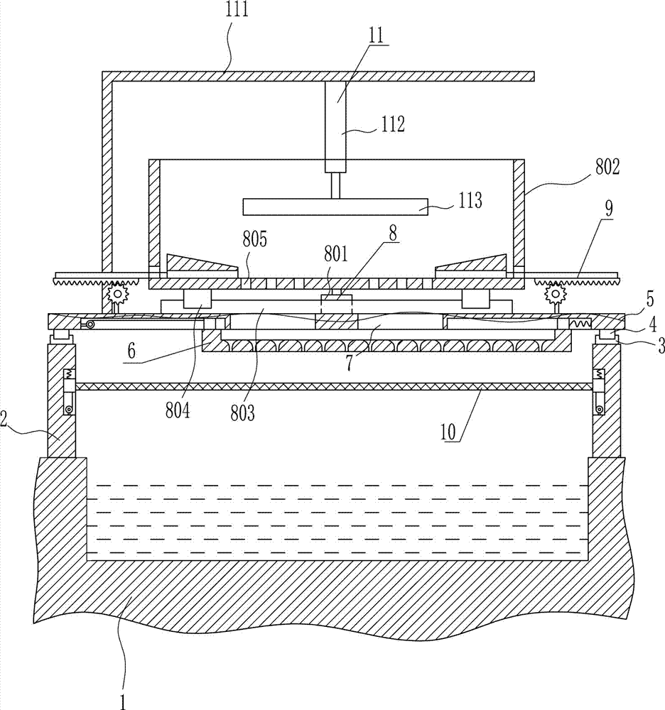 Device for disinfecting settling pond for sewage treatment