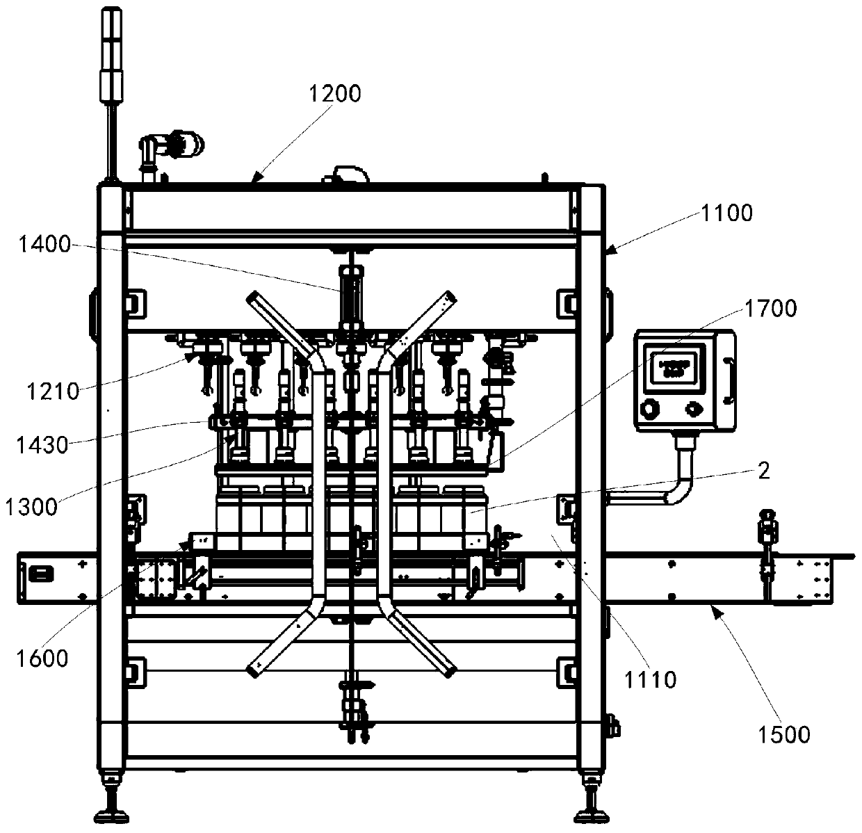 Filling machine with constant liquid level