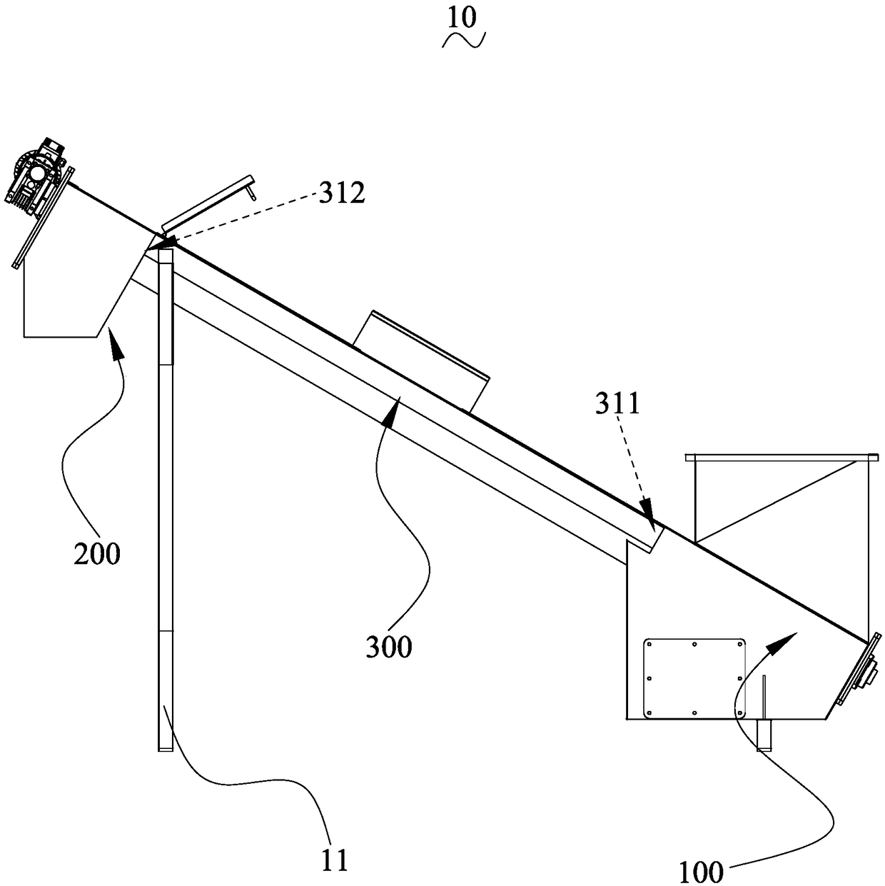 Chemical agent spirally feeding device and industrial wastewater treatment device thereof