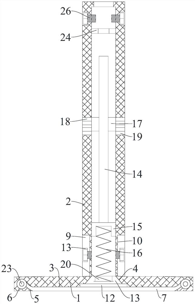 Valve rod upper seat with built-in multidirectional buffering mechanism