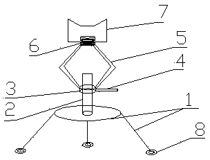 Lifting supporting frame with pressure measurement function for vehicle