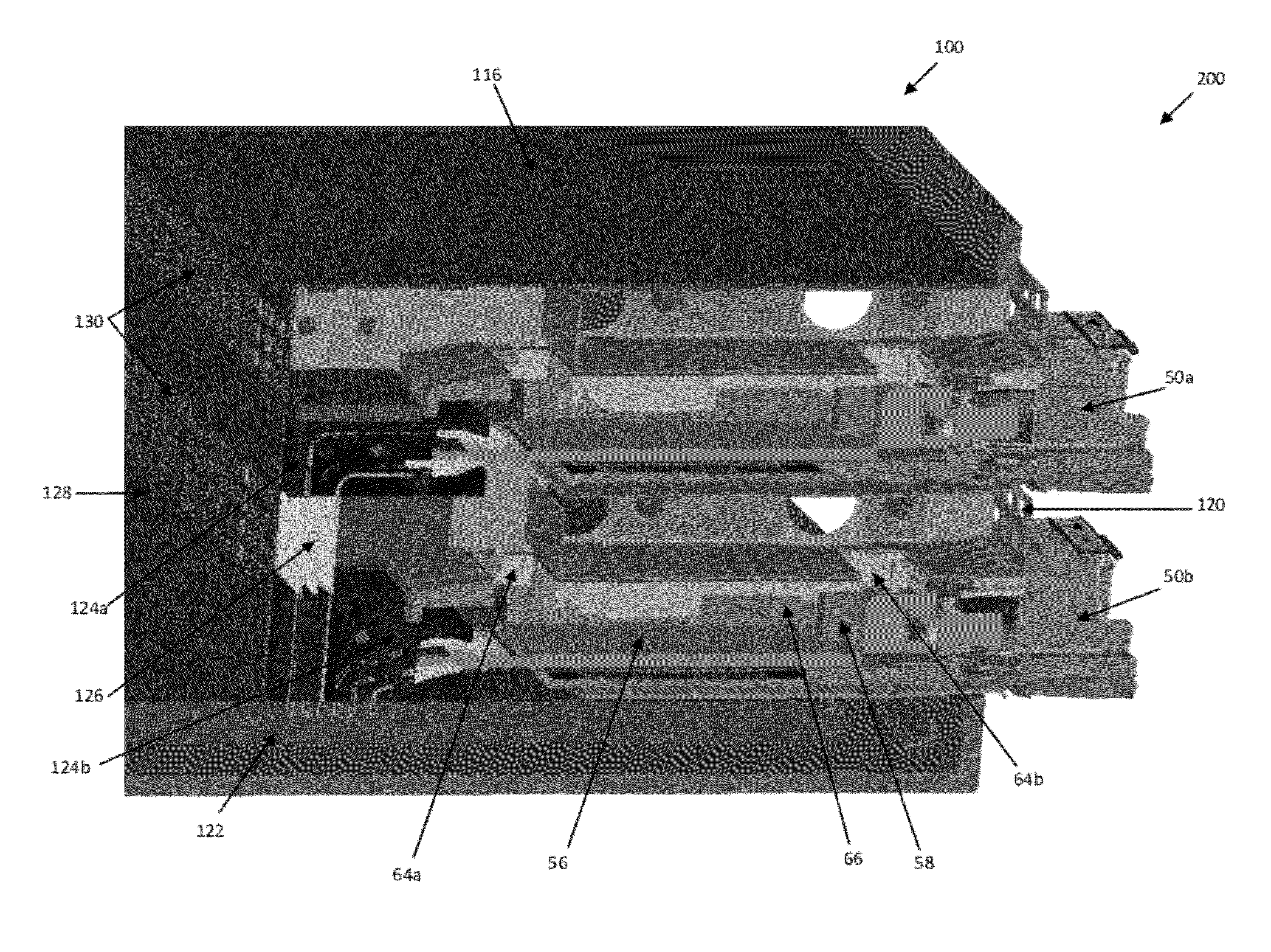 Direct cooling system and method for transceivers