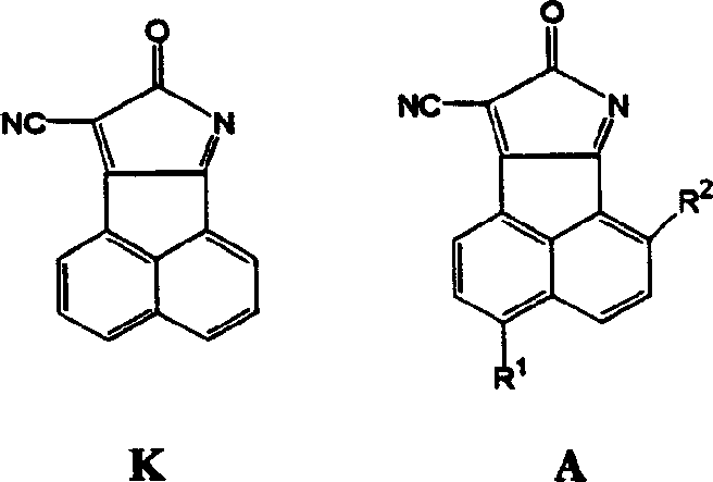 8-oxy-8h acenaphthene (1,2-6) pyrrol-9 nitrile fluorescence chromophore and its derivative