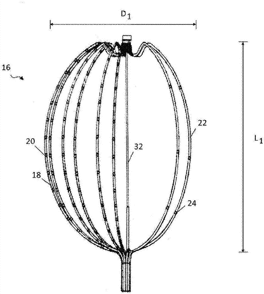 Asymmetric basket catheter