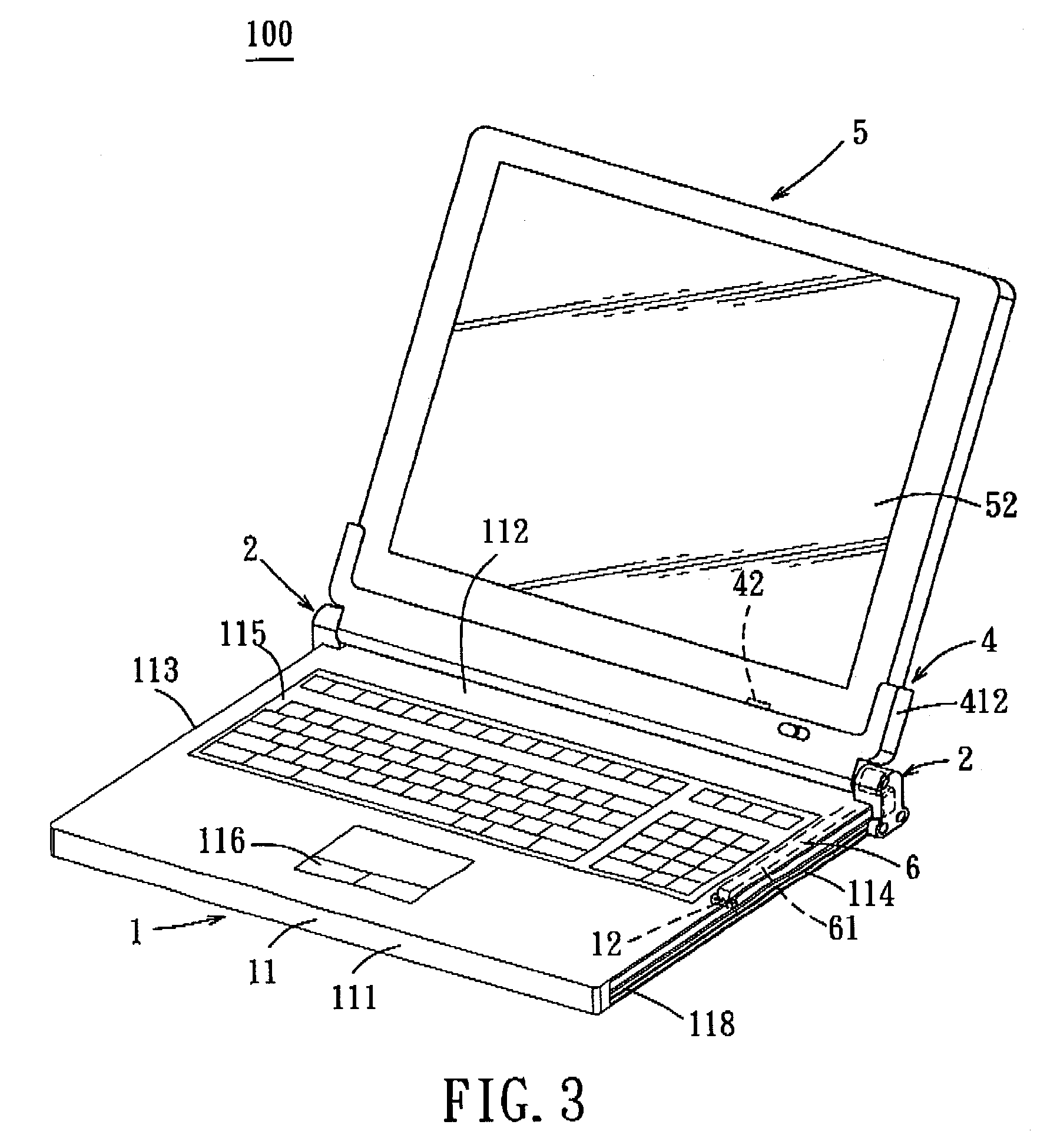 Portable electronic device with a hinge mechanism