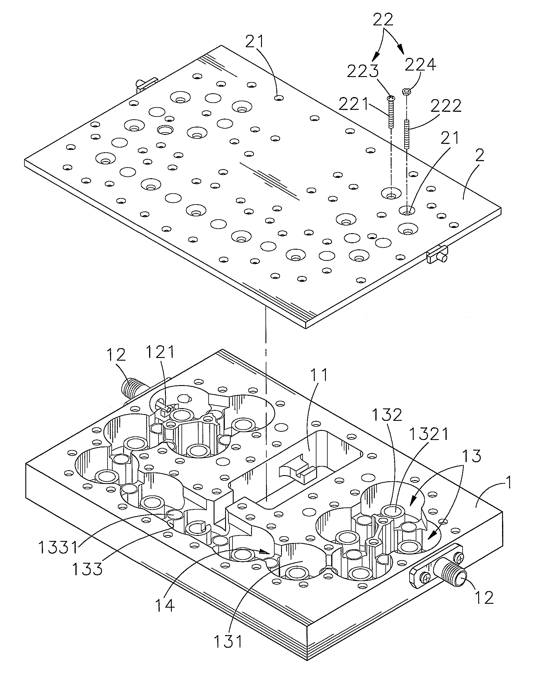 High-order harmonic device of cavity filter