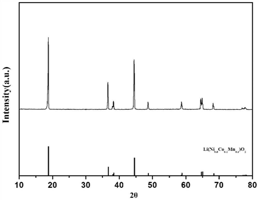 Ternary positive electrode material of lithium ion battery, preparation method of ternary positive electrode material and lithium ion battery