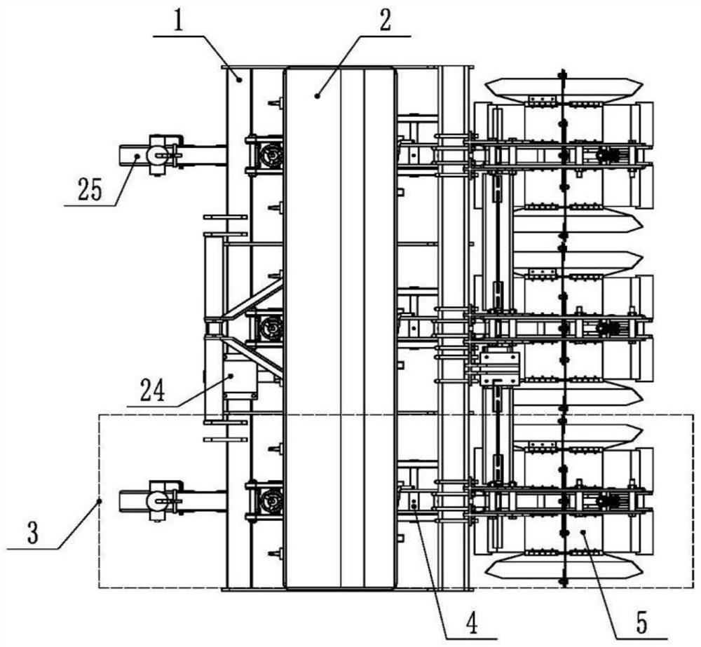 Cotton intertillage fertilization ridging machine