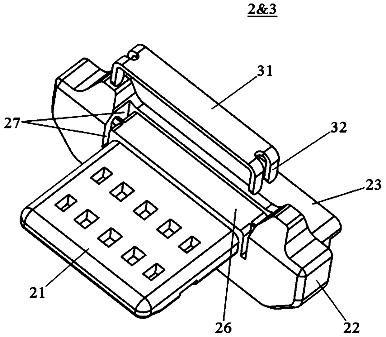 Waterproof USB connector mother plug structure and manufacturing method therefor