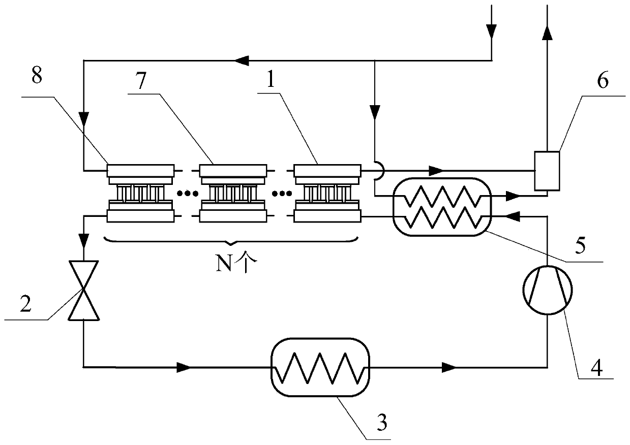 Thermoelectric supercooling cross-critical CO2 heat pump combined heating system