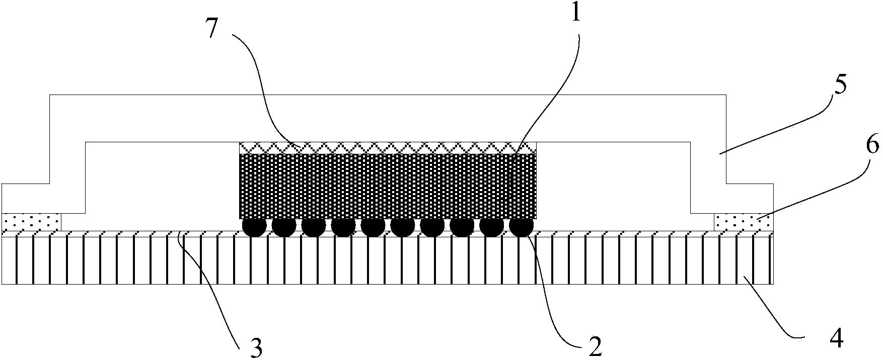 Electronic component packaging structure and electronic device