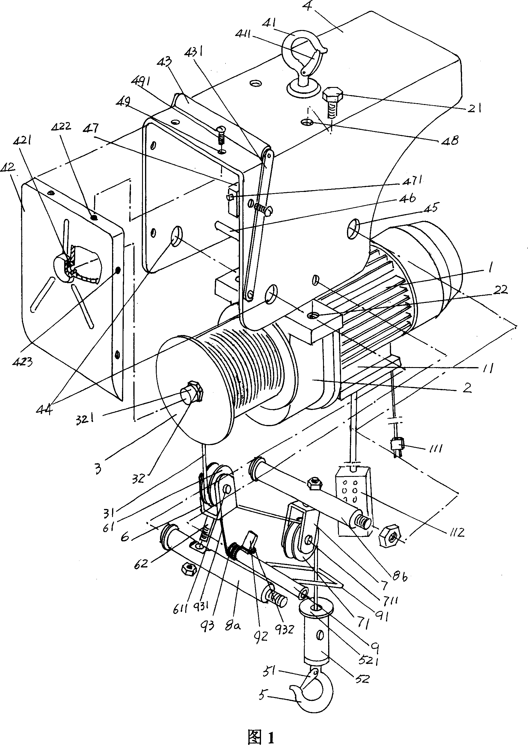 Minisize electric hoist