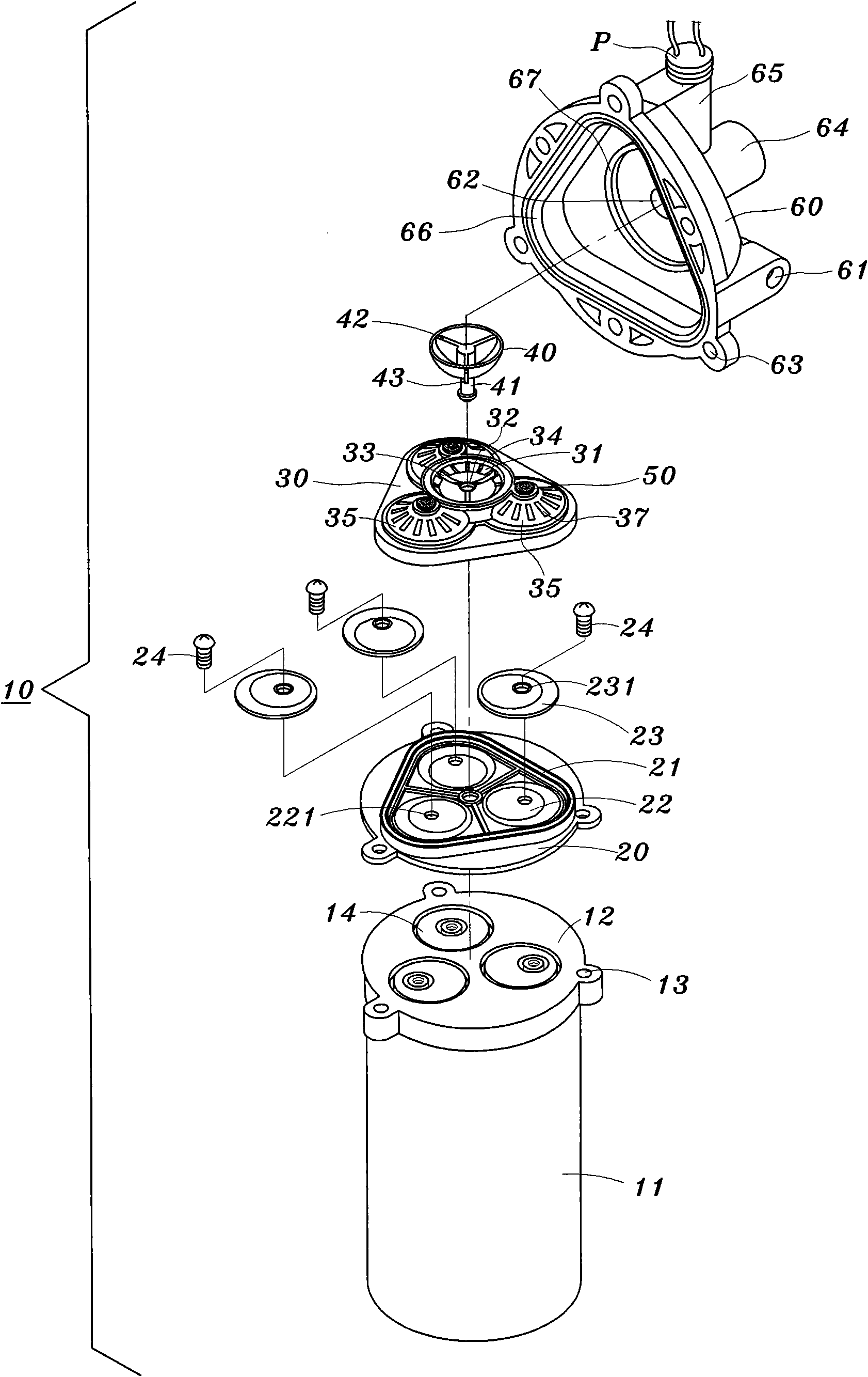 Air-exhaust decompression-preventing diaphragm type booster pump for spraying