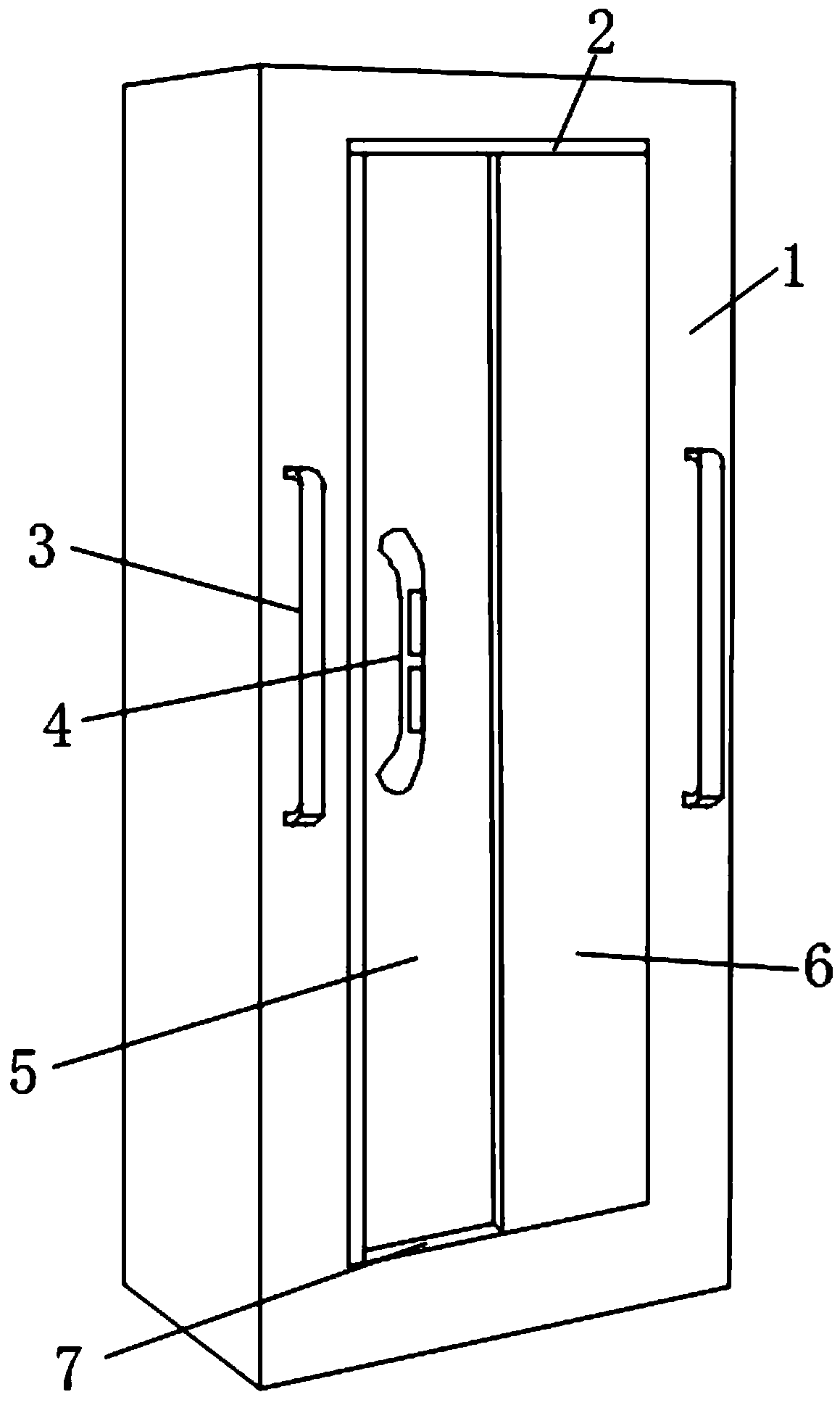 A retractable mechanism for convenient opening and closing of the interior door panel of a vehicle-mounted toilet