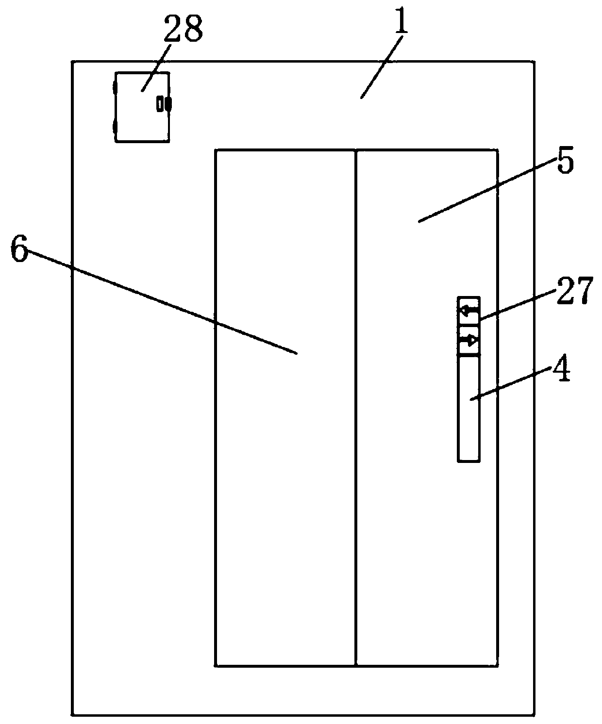 A retractable mechanism for convenient opening and closing of the interior door panel of a vehicle-mounted toilet