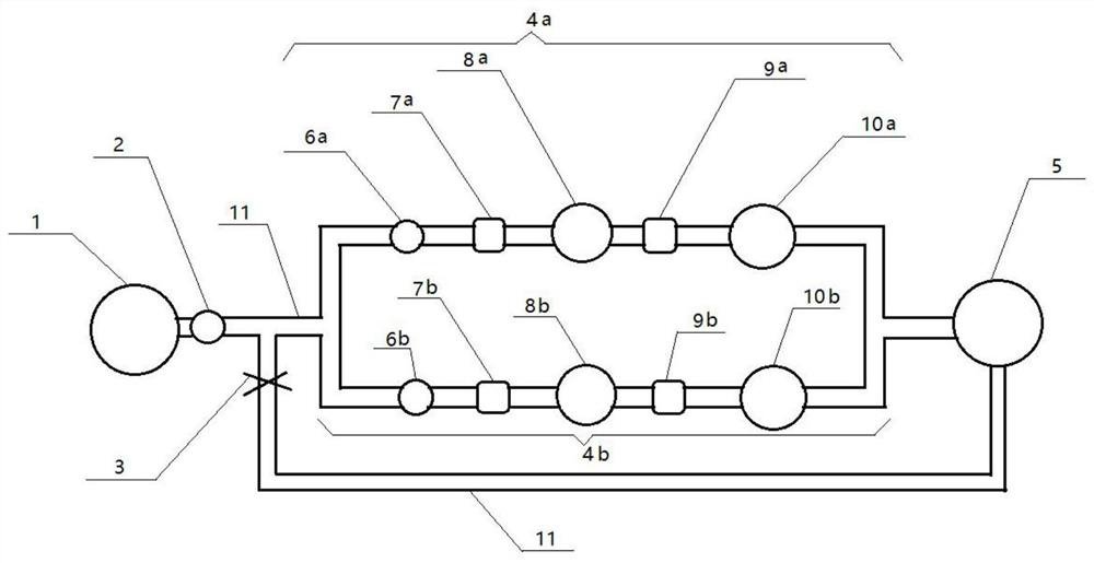 Bacterial interception test device and test method