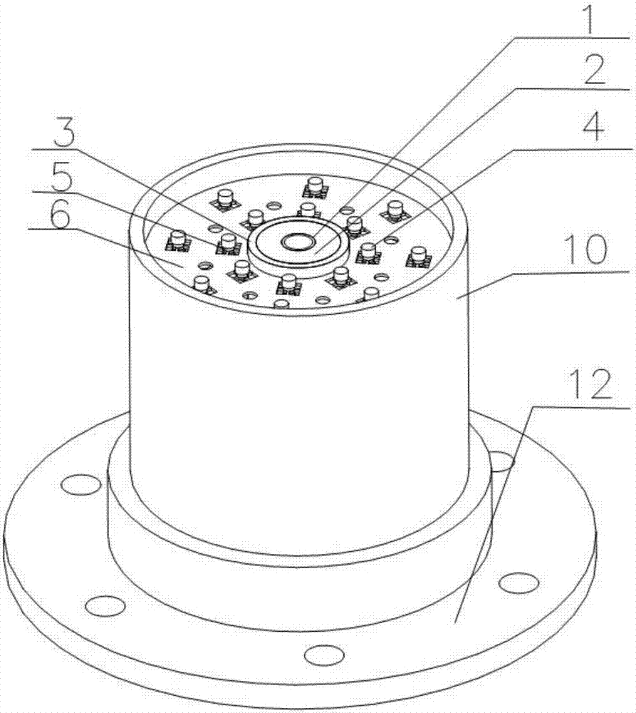 Composite structure photonic crystal vibration isolation support