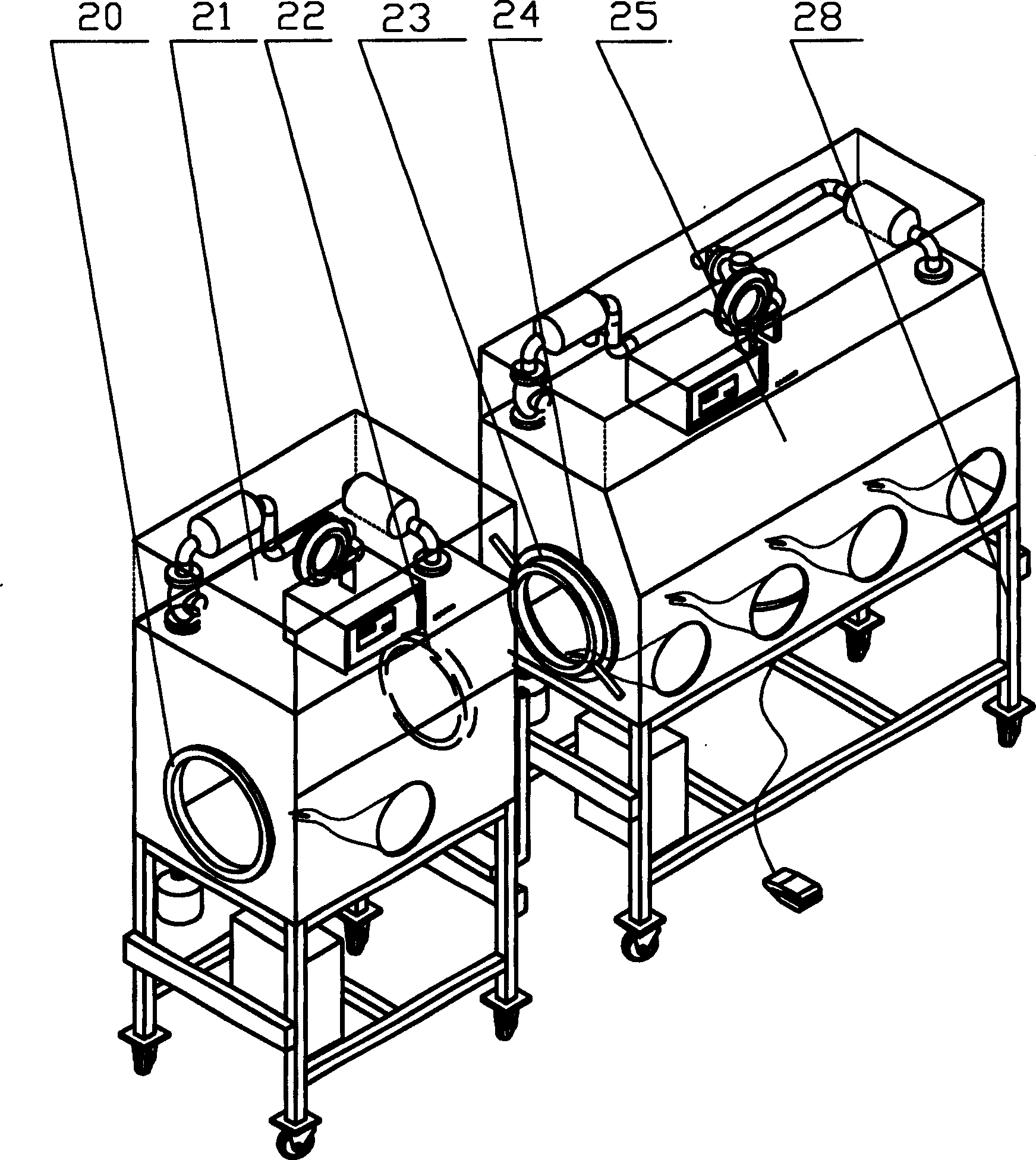 Bacteria-free isolated operation system