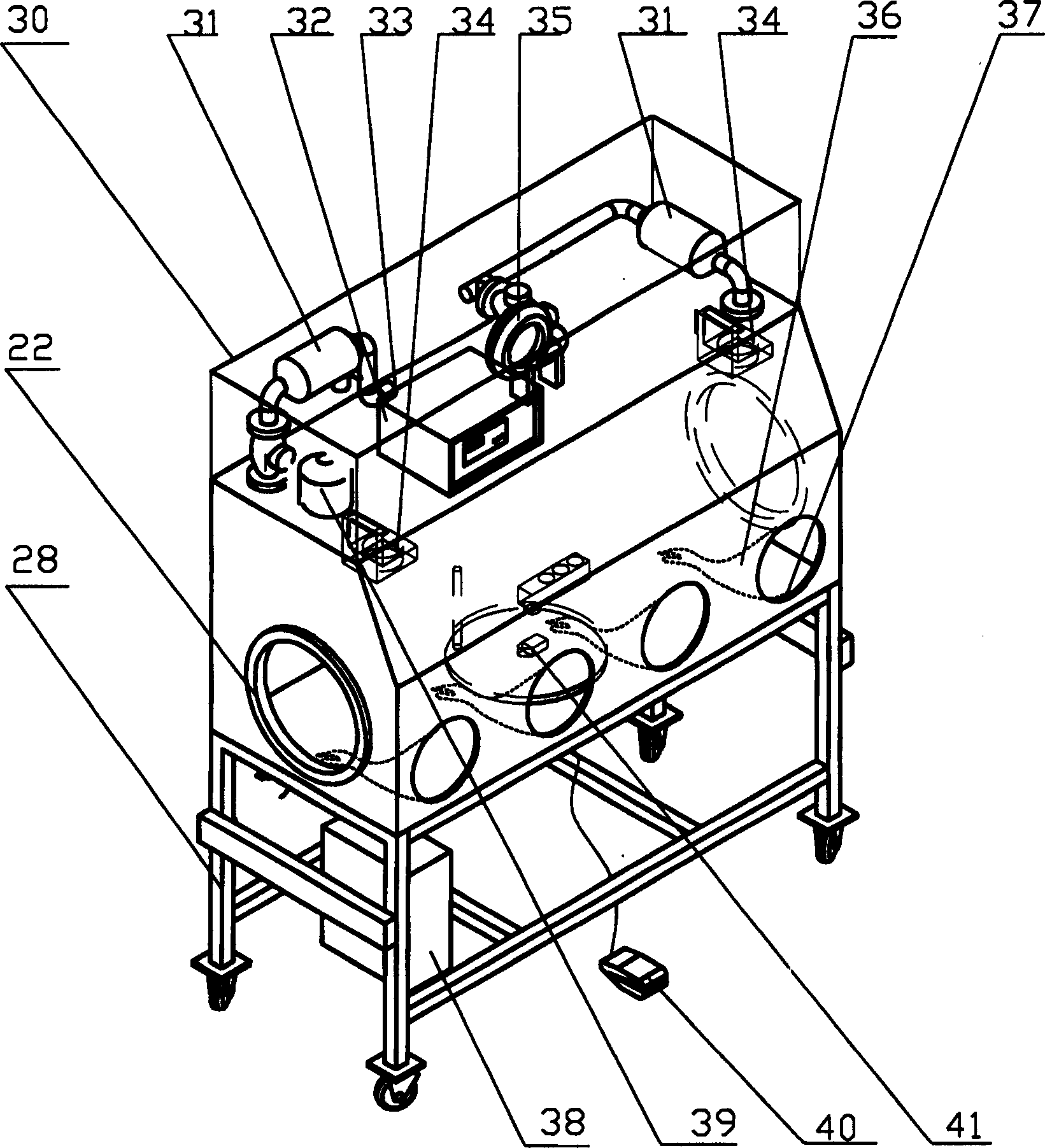 Bacteria-free isolated operation system