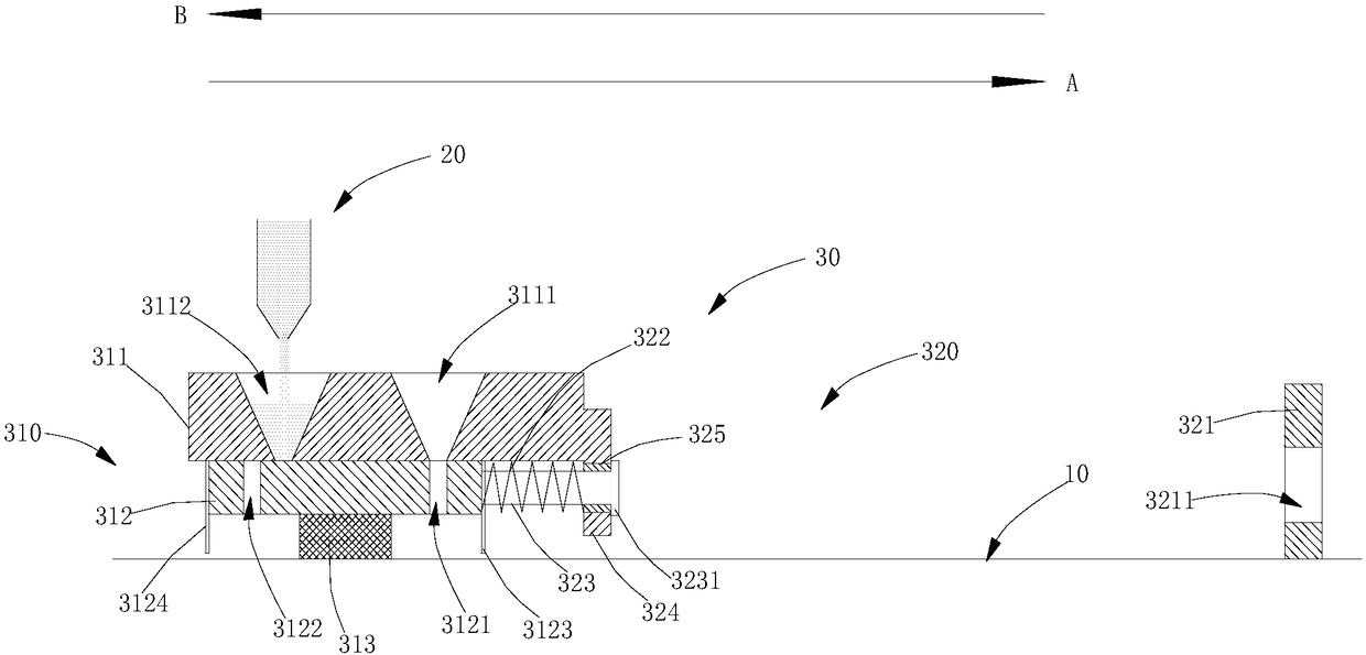 Bidirectional powder paving device, powder feeding and paving device and additive manufacturing device