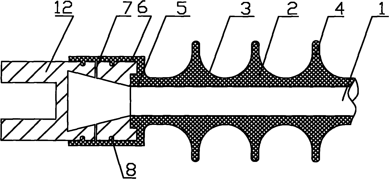 750 kv lattice composite cross-arm insulator