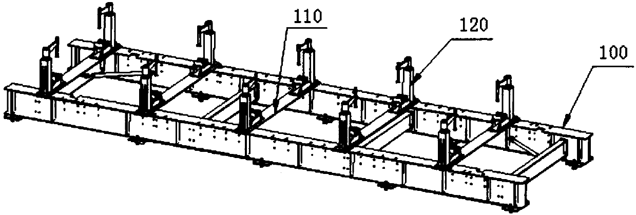 Sky train body welding fixture and welding method thereof