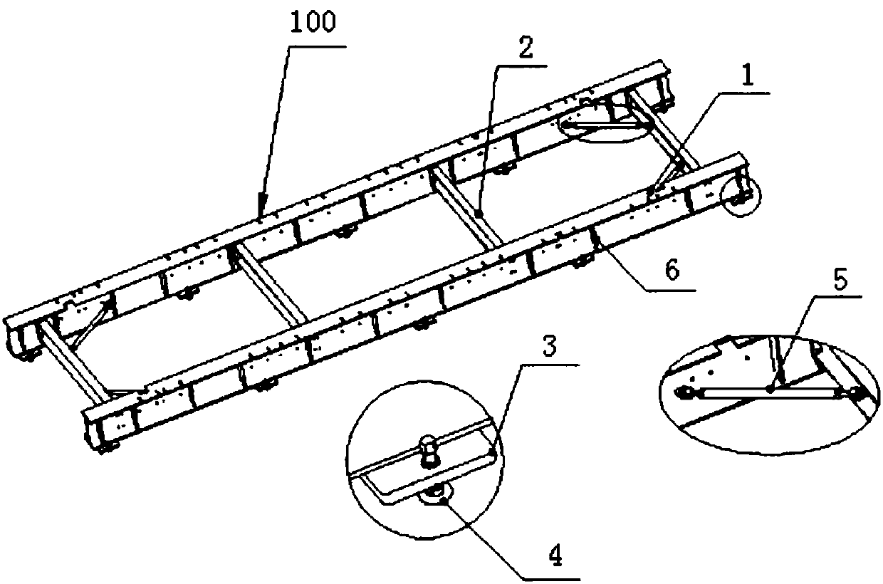 Sky train body welding fixture and welding method thereof